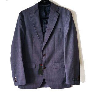 NWT $999 Ted Baker London Karl Slim Blazer 38S Purple Blue Suit Jacket